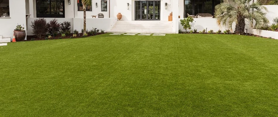 Artificial turf installation.