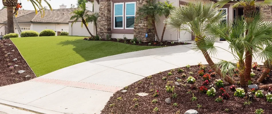 Residential driveway.